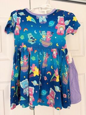 Birdie Bean x Care Bears Space Print Girls Peplum Top with Shorts